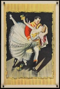 9w484 UNKNOWN POSTER 20x30 English special poster 1940s great art of soldier and ballerina!