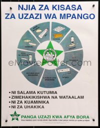 9w487 UZAZI MPANGO 20x26 Tanzanian special poster 1990s reproduction planning, contraceptives!
