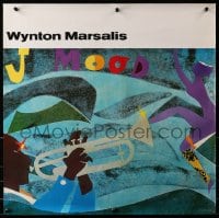 9w165 WYNTON MARSALIS 23x23 music poster 1986 colorful, different jazz art, J Mood!