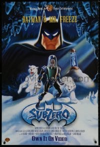 9w209 SUBZERO 27x40 video poster 1998 DC Comics, Batman & Mr. Freeze!