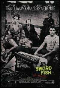 9w920 SWORDFISH int'l 1sh 2001 John Travolta, Hugh Jackman, Don Cheadle, super-sexy Halle Berry!