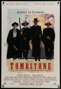 9w933 TOMBSTONE DS 1sh 1993 Kurt Russell as Wyatt Earp, Val Kilmer as Doc Holliday