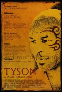 9w946 TYSON 1sh 2009 Mike Tyson boxing documentary, cool close-up!