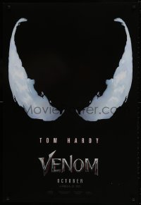 9w954 VENOM teaser DS 1sh 2018 Tom Hardy in title role, Tom Holland as Spider-Man, logo RealD!