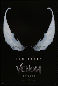 9w953 VENOM int'l French language teaser DS 1sh 2018 Tom Hardy in title role, Holland as Spider-Man!
