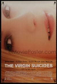 9w959 VIRGIN SUICIDES 1sh 1999 Sofia Coppola directed, cool image of pretty Kirstin Dunst!