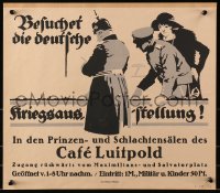 9w032 BEFUCHET DIE DEUTSCHE KRIEGSAUSSTELLUNG 16x18 German WWI war poster 1917 Ludwig Hohlwein art!