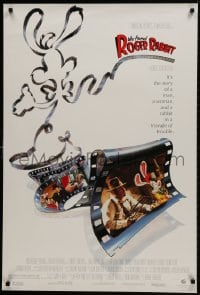 9w972 WHO FRAMED ROGER RABBIT 1sh 1988 Robert Zemeckis, Bob Hoskins, sexy Jessica Rabbit, Lloyd!