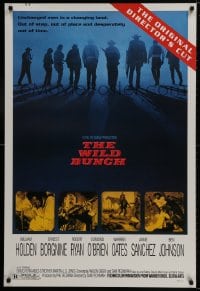 9w973 WILD BUNCH 1sh R1995 Sam Peckinpah cowboy classic, Holden, the original director's cut!