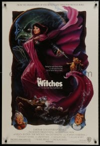 9w976 WITCHES 1sh 1990 Nicolas Roeg, Jim Henson, Anjelica Huston, Winters fantasy art!