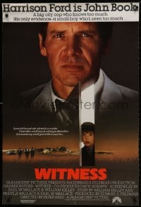 9w978 WITNESS int'l 1sh 1985 big city cop Harrison Ford in Amish country, directed by Peter Weir!