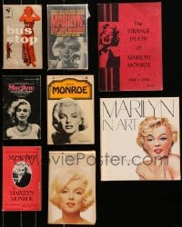9x183 LOT OF 8 MARILYN MONROE SOFTCOVER AND PAPERBACK BOOKS 1950s-1980s illustrated biographies!