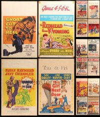 9x228 LOT OF 16 FORMERLY FOLDED WINDOW CARDS 1950s great images from a variety of movies!