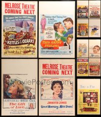 9x232 LOT OF 13 FORMERLY FOLDED WINDOW CARDS 1950s great images from a variety of movies!