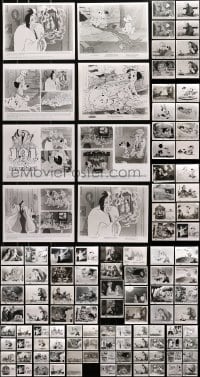 9x277 LOT OF 111 WALT DISNEY CARTOON RE-RELEASE 8X10 STILLS 1960s-1990s great animation images!