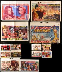 9x473 LOT OF 18 FORMERLY FOLDED HORIZONTAL BELGIAN POSTERS 1960s-1970s from a variety of movies!