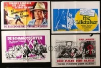 9x474 LOT OF 16 FORMERLY FOLDED HORIZONTAL BELGIAN POSTERS 1960s-1970s from a variety of movies!