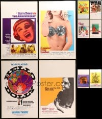 9x234 LOT OF 10 UNFOLDED WINDOW CARDS 1960s-1970s great images from a variety of movies!
