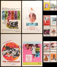 9x230 LOT OF 14 UNFOLDED WINDOW CARDS 1960s great images from a variety of movies!