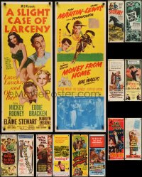 9x453 LOT OF 14 FORMERLY FOLDED INSERTS 1940s-1950s great images from a variety of movies!