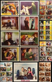 9x104 LOT OF 73 LOBBY CARDS 1950s-1960s complete sets of 8 from a variety of different movies!