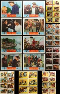 9x100 LOT OF 86 LOBBY CARDS 1950s-1960s complete sets of 8 from a variety of different movies!