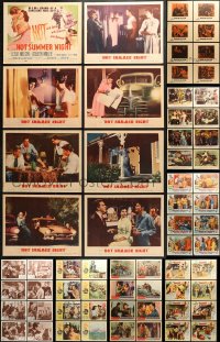9x105 LOT OF 72 LOBBY CARDS 1950s-1960s complete sets of 8 from a variety of different movies!
