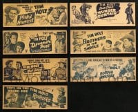 9x351 LOT OF 7 TIM HOLT B-WESTERN 4X11 TITLE STRIPS 1940s-1950s cool cowboy movie images!