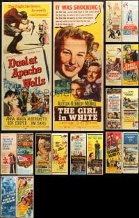 9x449 LOT OF 18 FORMERLY FOLDED INSERTS 1950s-1970s great images from a variety of movies!