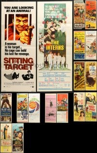 9x448 LOT OF 19 FORMERLY FOLDED INSERTS 1950s-1960s great images from a variety of movies!