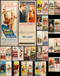 9x445 LOT OF 37 UNFOLDED INSERTS 1950s-1960s great images from a variety of different movies!