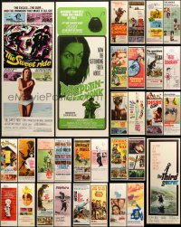 9x446 LOT OF 35 UNFOLDED INSERTS 1960s great images from a variety of different movies!