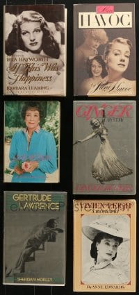 9x159 LOT OF 6 ACTRESS BIOGRAPHY HARDCOVER BOOKS 1970s-1990s Rita Hayworth, Ginger Rogers & more!