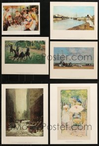 9x040 LOT OF 6 REPRO PHOTOS OF FAMOUS PAINTINGS 1980s Renoir, Manet & more!