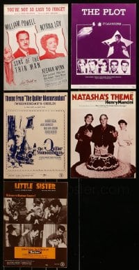 9x023 LOT OF 5 SHEET MUSIC 1940s-1970s great songs from a variety of different movies!