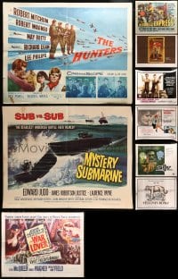 9x386 LOT OF 13 UNFOLDED AND FORMERLY FOLDED HALF-SHEETS 1950s-1970s great images from a variety of movies!