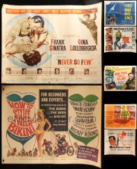 9x389 LOT OF 7 MOSTLY FORMERLY FOLDED HALF-SHEETS 1940s-1960s great images from a variety of movies!