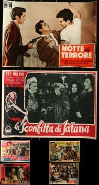 9x421 LOT OF 6 UNFOLDED AND FORMERLY FOLDED ITALIAN PHOTOBUSTAS 1950s-1950s cool movie scenes!