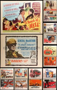 9x383 LOT OF 17 MOSTLY UNFOLDED HALF-SHEETS 1960s great images from a variety of movies!