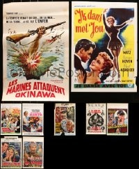 9x400 LOT OF 15 MOSTLY FORMERLY FOLDED BELGIAN POSTERS 1950s-1970s from a variety of movies!