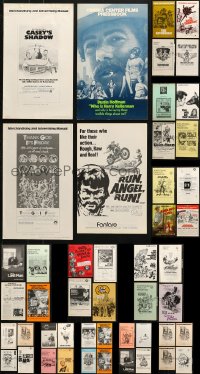 9x211 LOT OF 60 UNCUT PRESSBOOKS 1960s-1970s advertising images for a variety of movies!