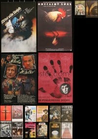 9x478 LOT OF 18 UNFOLDED AND FORMERLY FOLDED CZECH POSTERS 1970s-1980s different movie images!
