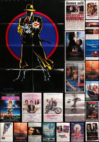 9x043 LOT OF 124 FOLDED ONE-SHEETS 1980s-1990s great images from a variety of different movies!
