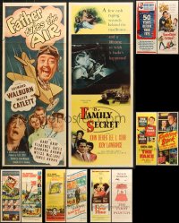 9x451 LOT OF 16 FORMERLY FOLDED INSERTS 1950s-1960s great images from a variety of movies!
