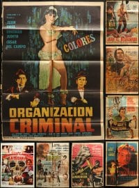 9x013 LOT OF 13 FOLDED MEXICAN POSTERS 1960s-1970s a variety of different movie images!