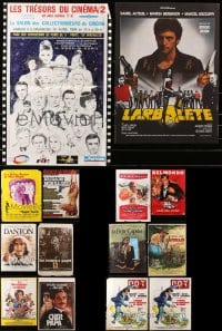 9x427 LOT OF 14 FORMERLY FOLDED FRENCH POSTERS 1960s-1990s a variety of movie images!