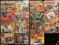 9x242 LOT OF 15 MEXICAN LOBBY CARDS 1960s-1970s great scenes from a variety of different movies!