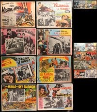 9x240 LOT OF 18 MEXICAN LOBBY CARDS 1950s-1960s great scenes from a variety of different movies!