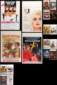 9x472 LOT OF 18 UNFOLDED BELGIAN POSTERS 1970s-1990s great images from a variety of movies!