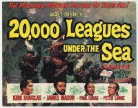 9y004 20,000 LEAGUES UNDER THE SEA TC R1963 Jules Verne classic, Kirk Douglas, James Mason, Lorre!